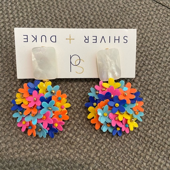 Shiver + Duke Jewelry - Flower Statement Earrings